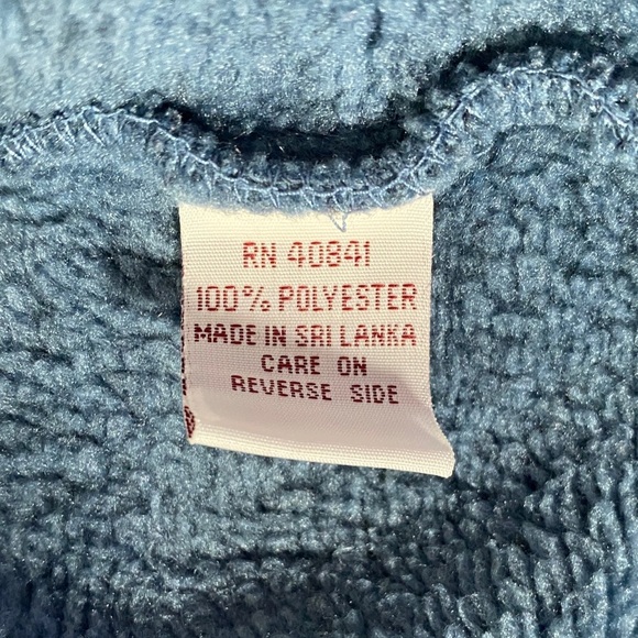 Sportif USA Large Blue V-Neck Pullover Sweater Fleece Lined Warm Winter Casual - Picture 8 of 8